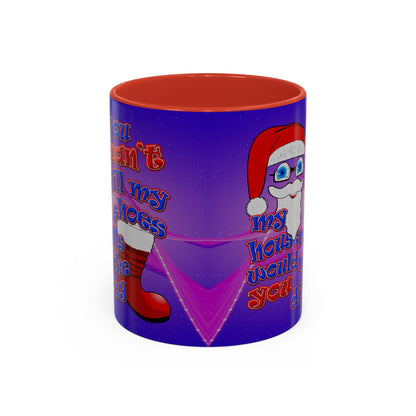 santa's shoes - Accent Mug (purple-pink wave)