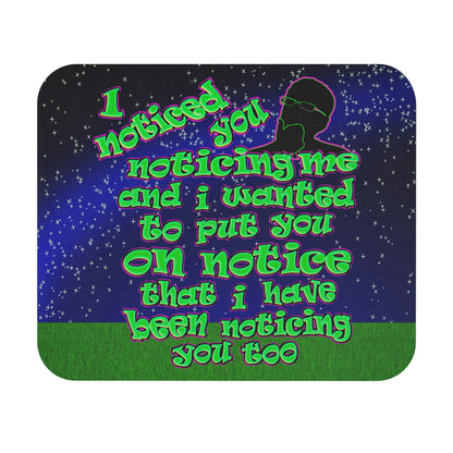 noticed you noticing - Mouse Pad (Rectangle) ('snoops' background)