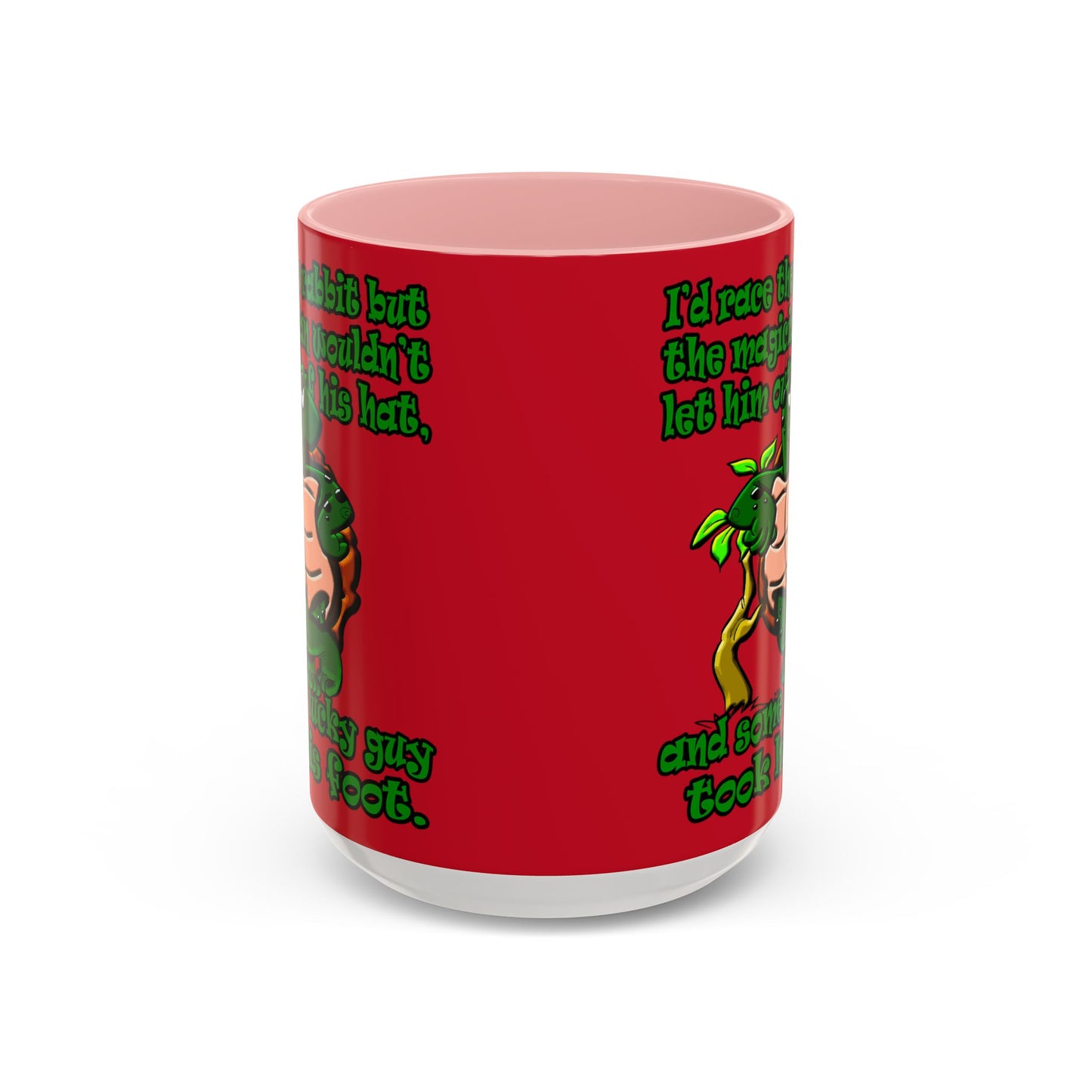turtle race - Accent Mug (dark red)