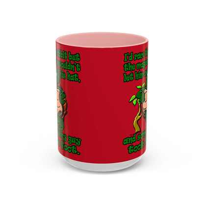 turtle race - Accent Mug (dark red)