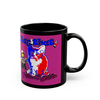 tag that - Black Mug (pink)