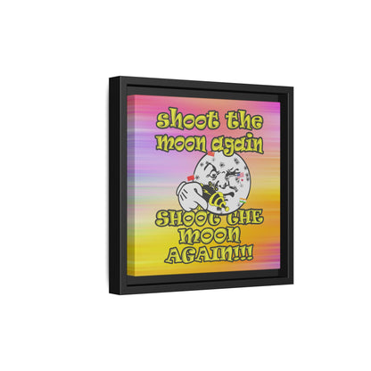 shoot the moon again - framed canvas art (color blur)
