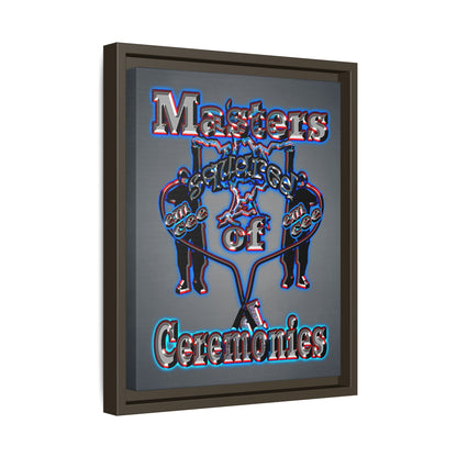 em cee squared - framed canvas art (grey-light grey)