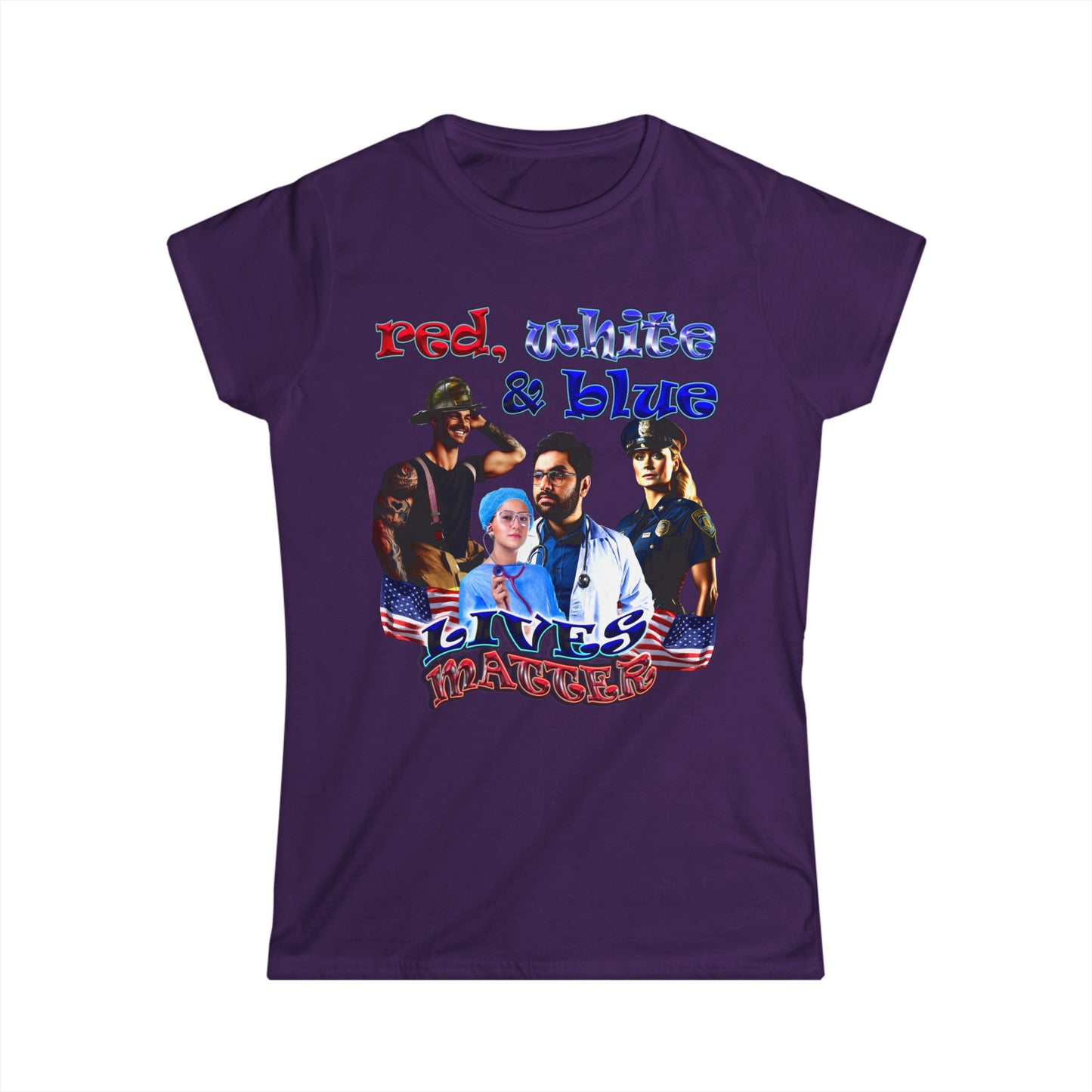 rw&b lives matter - Women's Softstyle Tee