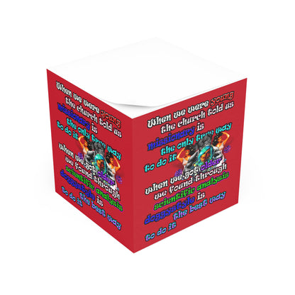 doggystyle - note cube (dark red)