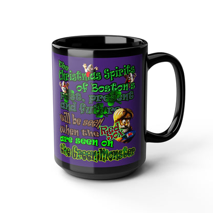 christmas spirits of boston - Black Mug (purple)