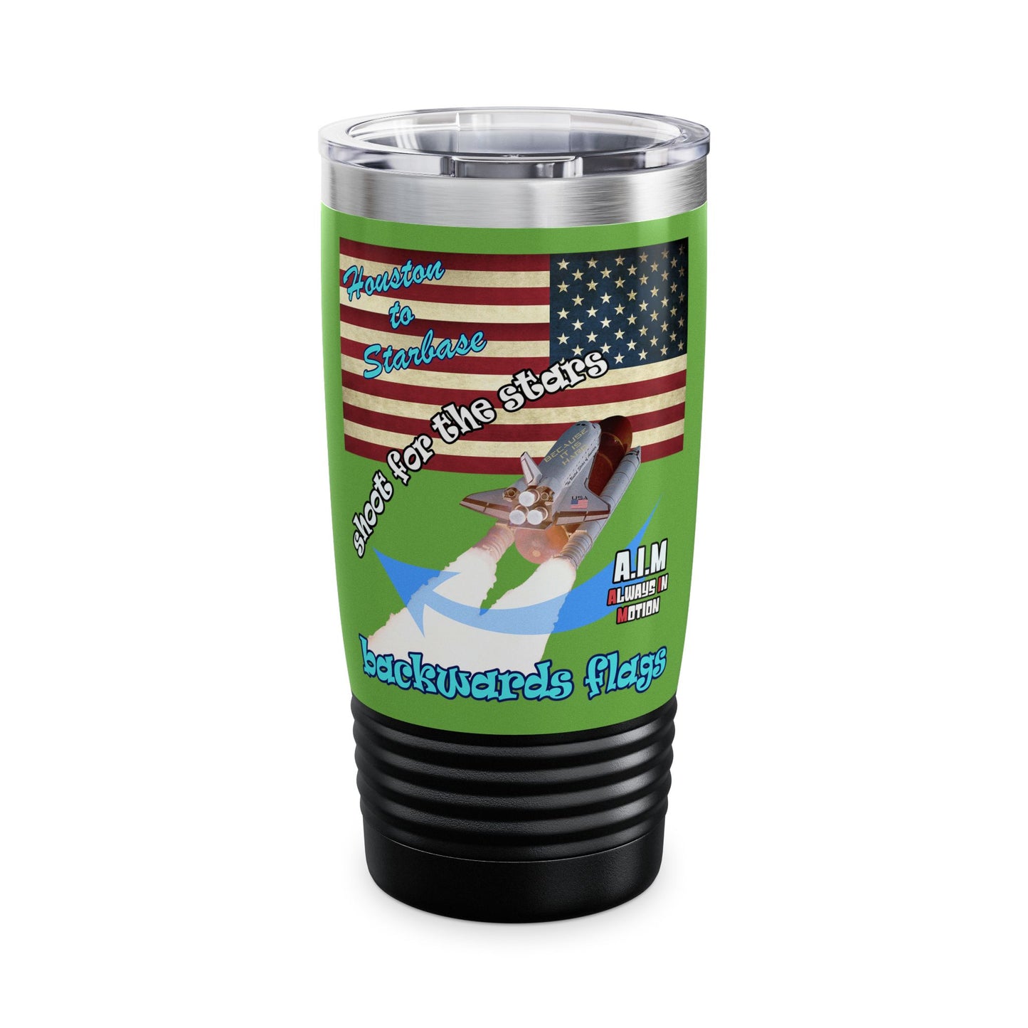 shoot for the stars - Ringneck Tumbler, 20oz (green)