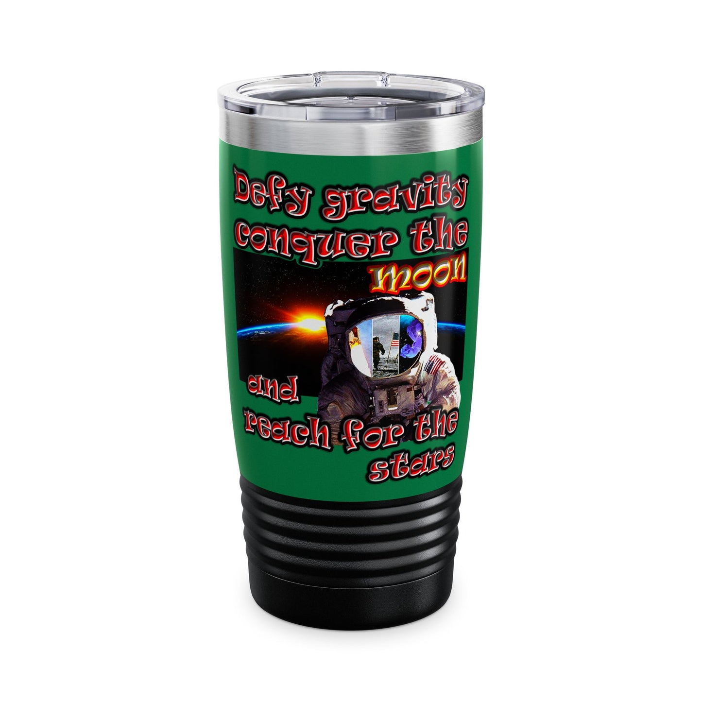 defy conquer reach - Ringneck Tumbler, 20oz (dark green)