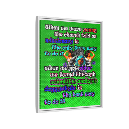 doggystyle - framed canvas art (logo green)