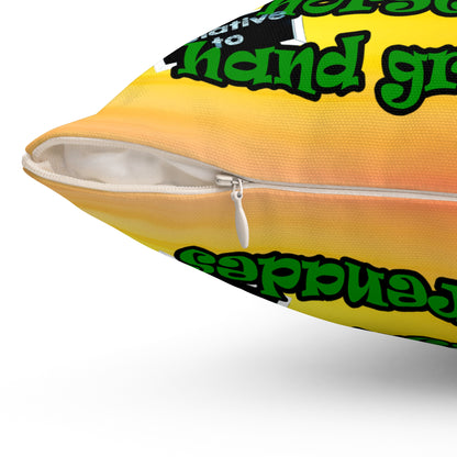 my luck - Spun Polyester Square Pillow - (color blur)