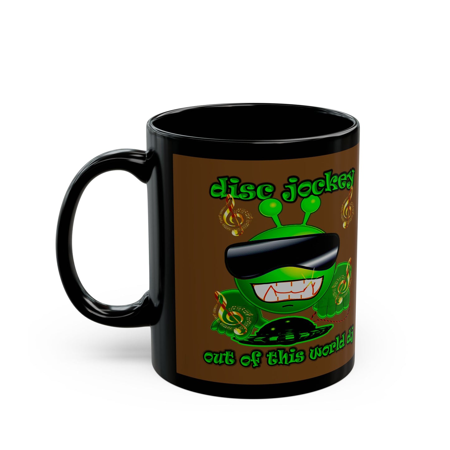 disc jockey - Black Mug (brown)