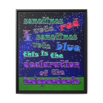 declaration of the independents - framed canvas art ('snoops' background)