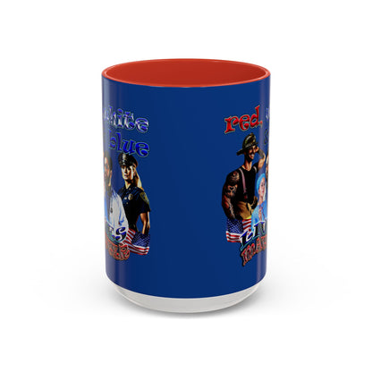 rw&b lives matter - Accent Mug (dark blue)
