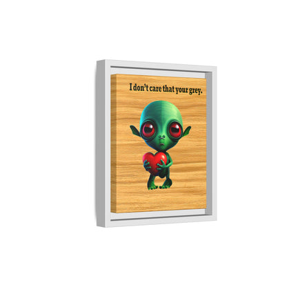 I don't care that your grey - framed canvas art (butterscotch wood finish)