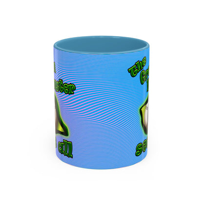 green monster - Accent Mug (light blue-purple wave)