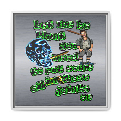 og - framed canvas art (brushed nickel)