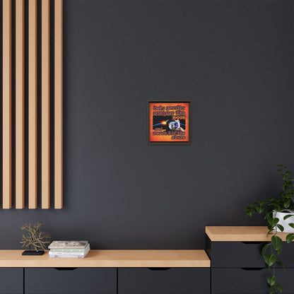 defy conquer reach - framed canvas art (burnt orange)