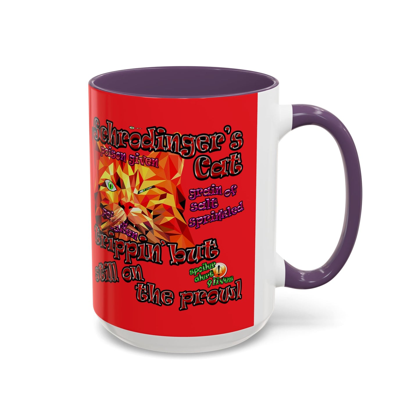 schrodinger's cat - Accent Mug (red)