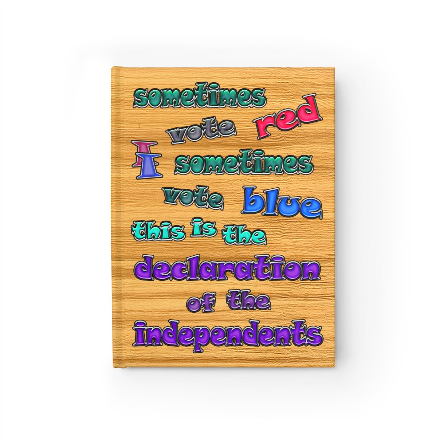 declaration of the independents - journal-blank (butterscotch wood finish)