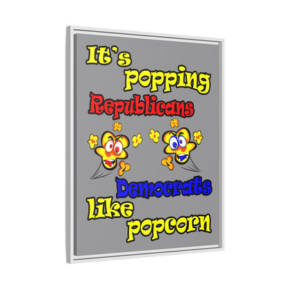 popping like popcorn - framed canvas art (grey)