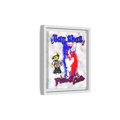 tag that - framed canvas art (white marble)