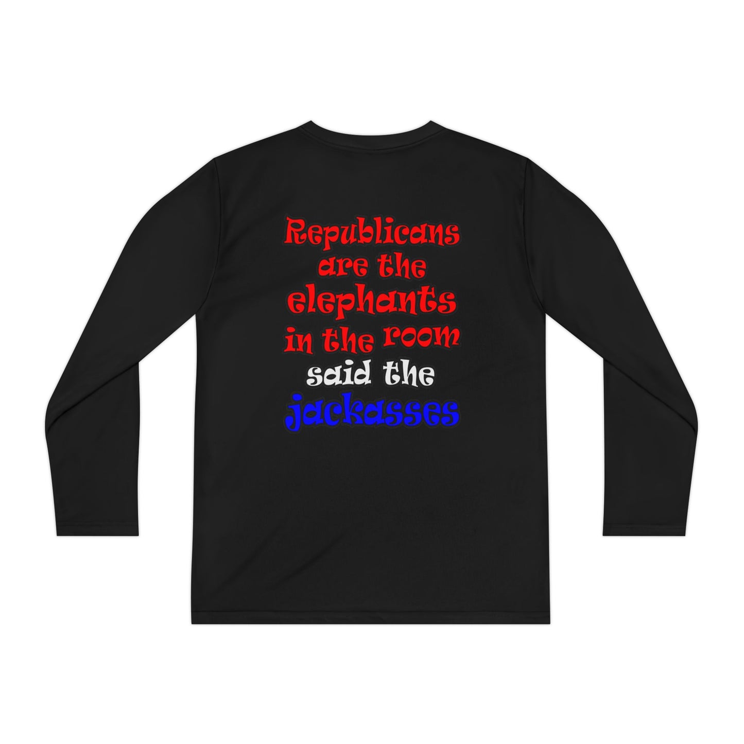 donkeys and elephants - Youth Long Sleeve Competitor Tee