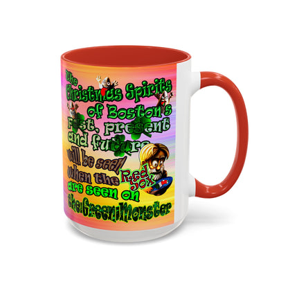 christmas spirits of boston - Accent Mug (color blur)