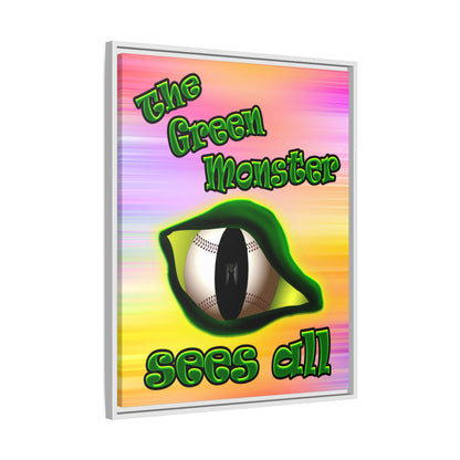 green monster - framed canvas art (color blur)