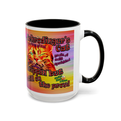 schrodinger's cat - Accent Mug (color blur)