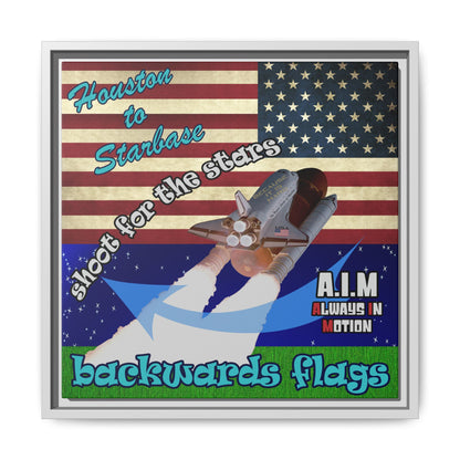 shoot for the stars - framed canvas art ('snoops' background)