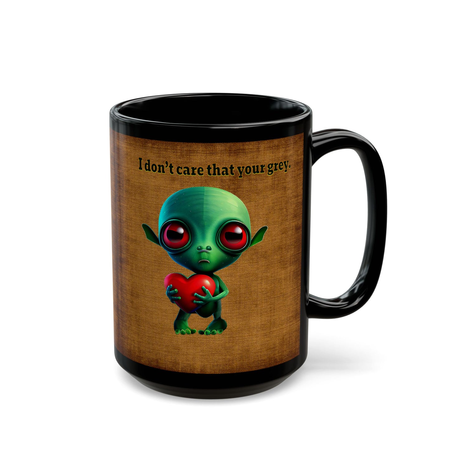 I don't care that your grey - Black Mug (brown papyrus)