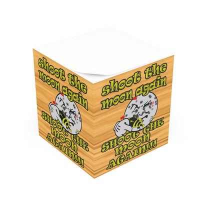shoot the moon again - note cube (butterscotch wood finish)