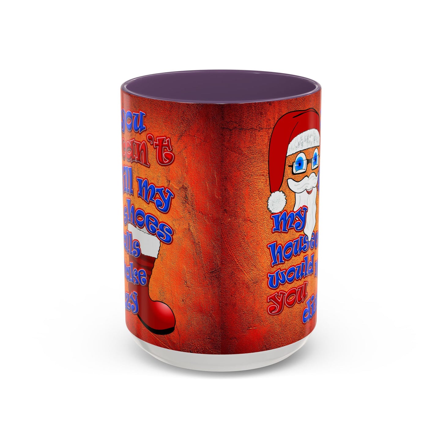 santa's shoes - Accent Mug (burnt orange)