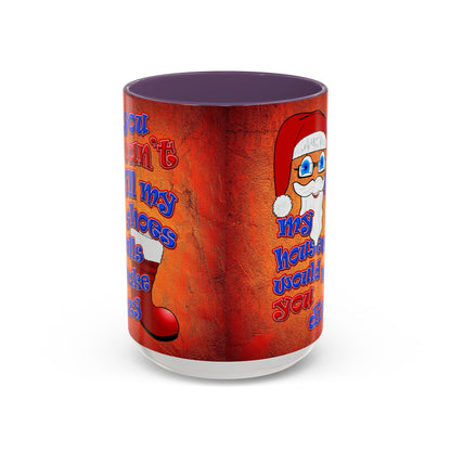 santa's shoes - Accent Mug (burnt orange)