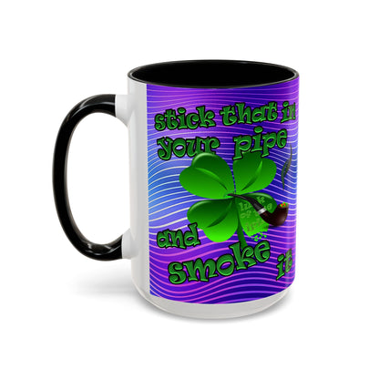 celtics logo - Accent Mug (purple wave)