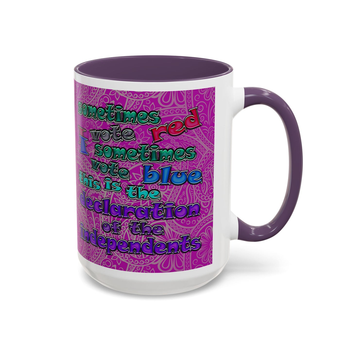declaration of the independents - Accent Mug (pink swirl)