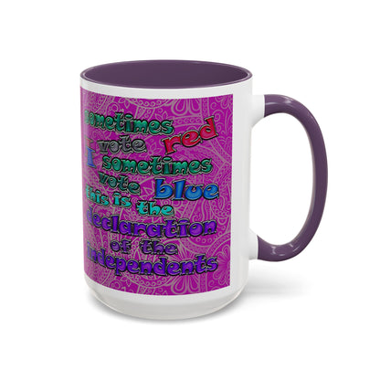declaration of the independents - Accent Mug (pink swirl)