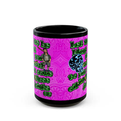 og - Black Mug (pink swirl)