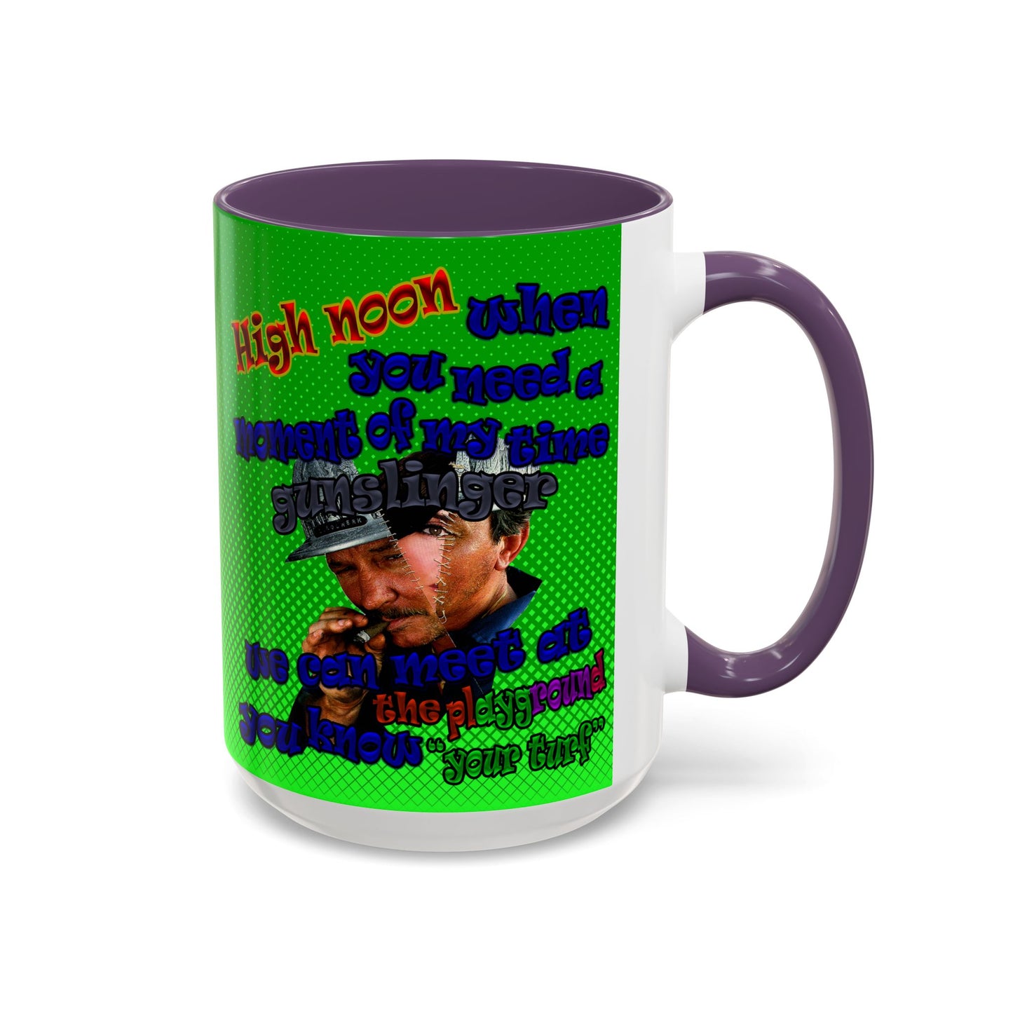 high noon - Accent Mug (logo green)