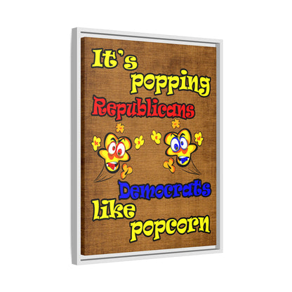 popping like popcorn - framed canvas art (brown papyrus)