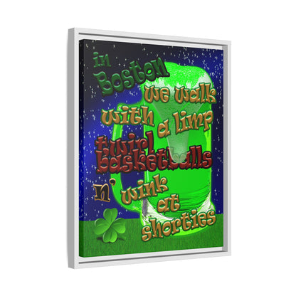 celtics logo - framed canvas art ('snoops' background)