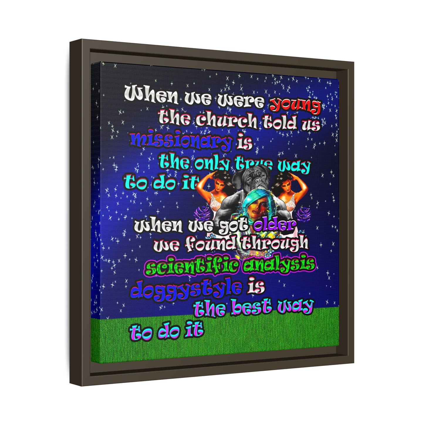 doggystyle - framed canvas art ('snoops' background)