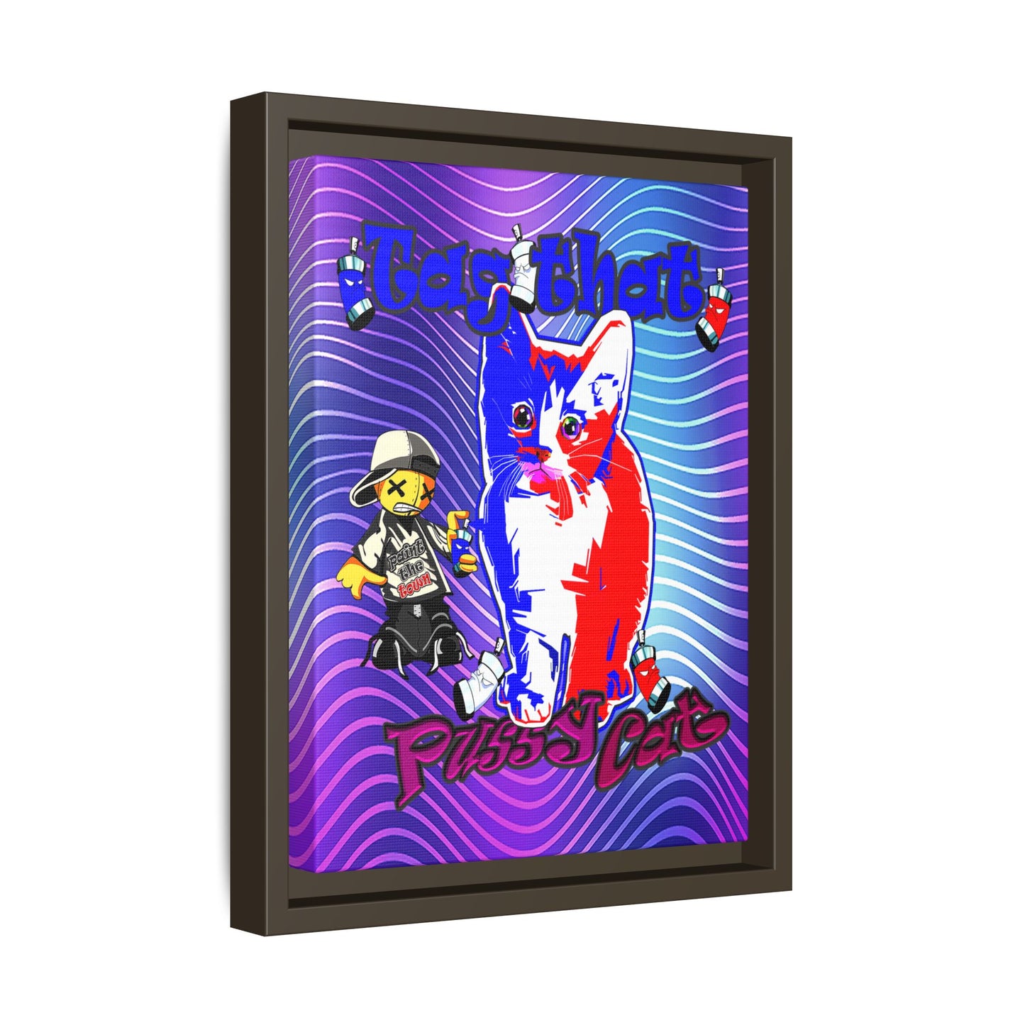 tag that - framed canvas art (purple wave)