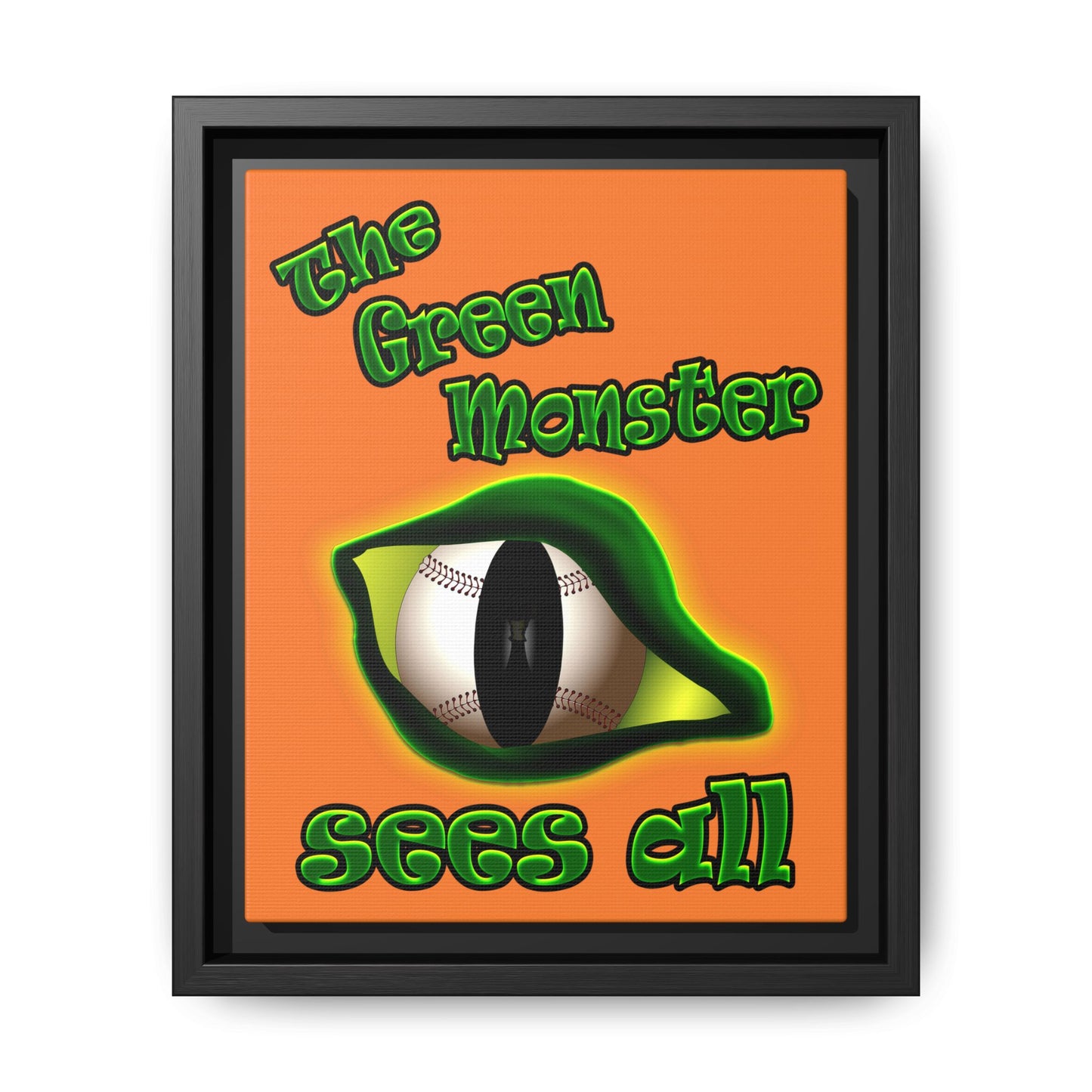 green monster - framed canvas art (crusta)