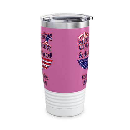 american wing - Ringneck Tumbler, 20oz (light pink)