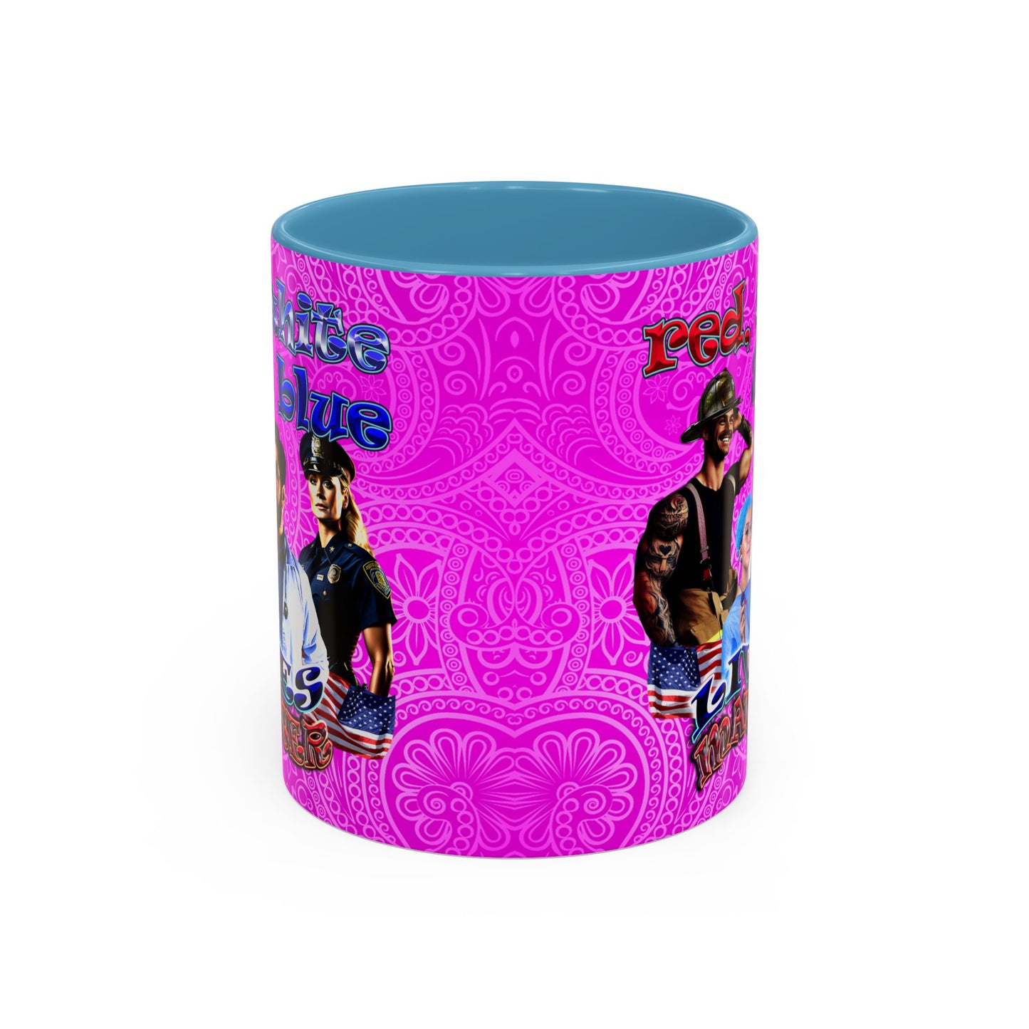 rw&b lives matter - Accent Mug (pink swirl)