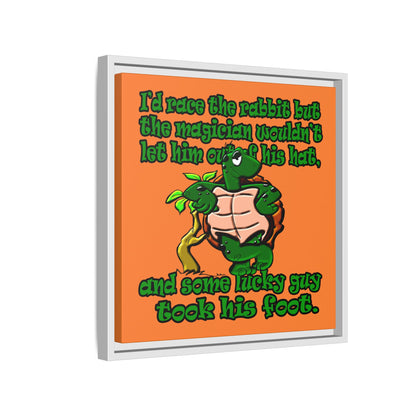 turtle race - framed canvas art (crusta)