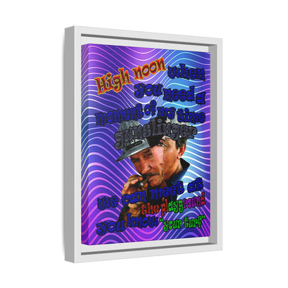 high noon - framed canvas art (purple wave)