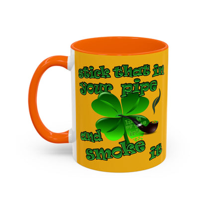 celtics logo - Accent Mug (yellow)