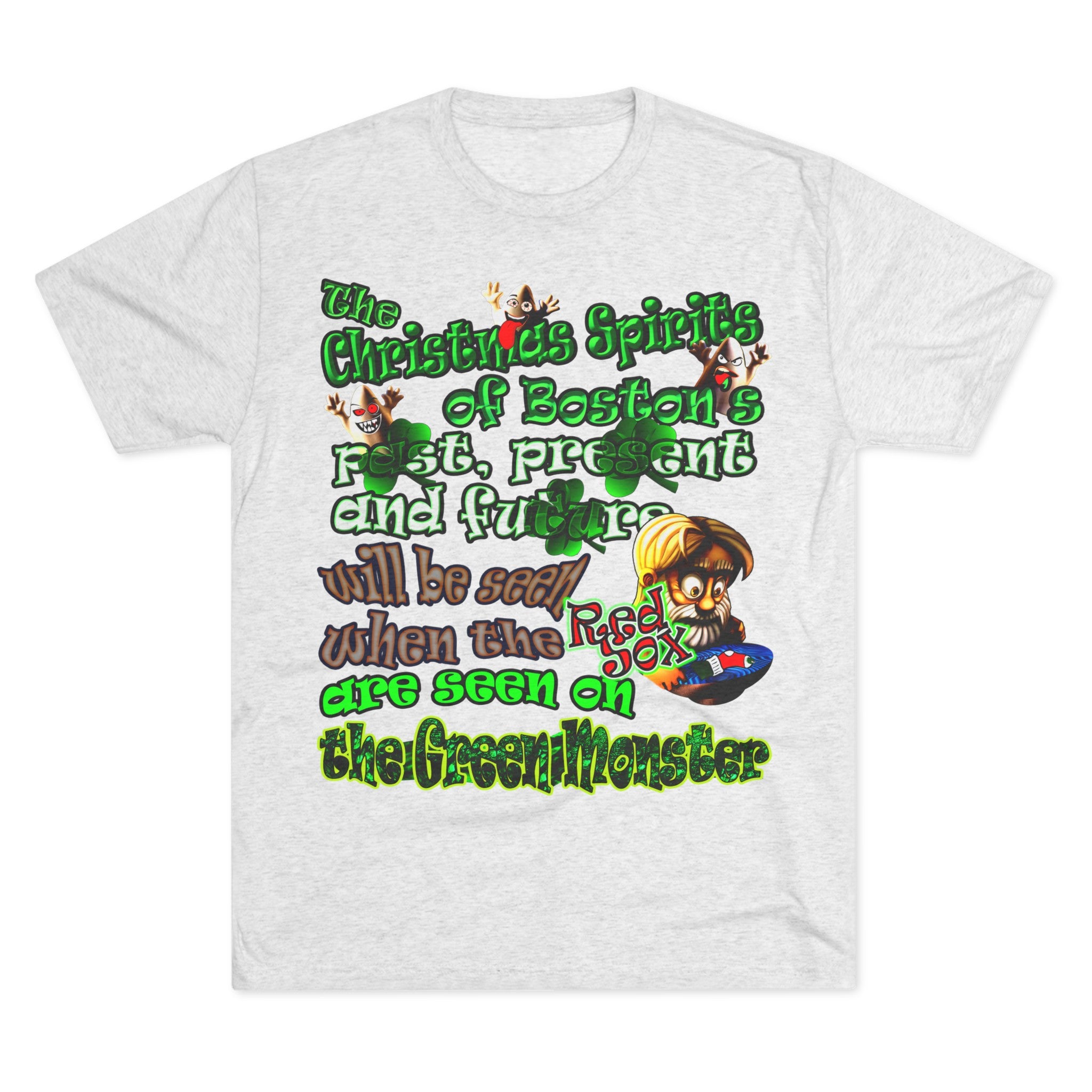 christmas spirits of boston - Unisex Tri-Blend Crew Tee